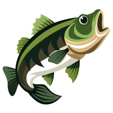 Largemouth Bass Balıkçılık. Yüksek çözünürlüklü fotoğraf. Sualtı Bass. Alanın Derinlikleri. Tatlı Su Balığı. Bas fotoğrafçılık. Yapay zeka üretildi. Vektör simgesi