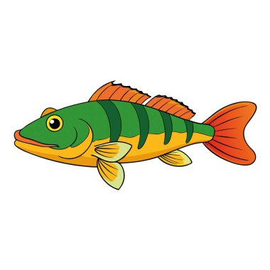 Canlı Xingu Tavuskuşu Bası Amazon Nehri Havzası 'nın berrak tropik sularında zarafetle yüzüyor. Yapay zeka üretildi. Vektör simgesi