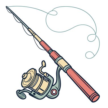 Yaratıcı Projeler ve Tasarım için Yüksek Kaliteli Balıkçılık Direği. Çeşitli Kullanımlar için mükemmel. Yapay zeka üretildi. Vektör simgesi