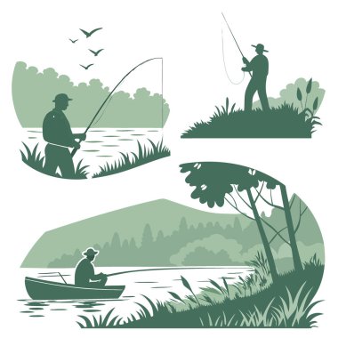 Balıkçılık meraklıları, deniz kenarında huzurlu anların tadını çıkarıyorlar. Balıkçılığın ve doğanın güzelliğini yakalayan görüntüler. 