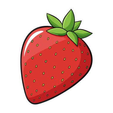 Taze Olgun Çilek Doğal Işık ve Bulanık Bahçe Arkaplanı ile Yakın çekim. Yapay zeka üretildi. Vektör simgesi