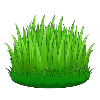 Şeffaf Arkaplanda Doğal Doku İzole Yeşil Çimen Dalları. Yapay zeka üretildi. Vektör simgesi