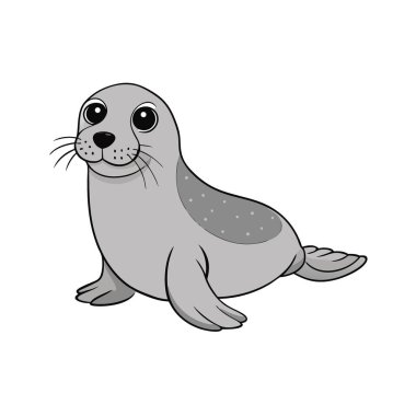 grey seal wildlife Helgoland 4K. AI generated image. unique.. AI generated. Vector icon