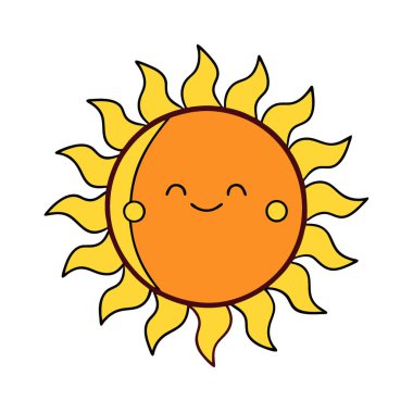 Güneş dokuları ve canlı renkleri öptü ve yapay zekanın yarattığı kaygısız bir yaz gününün özünü yakaladı. Vektör simgesi