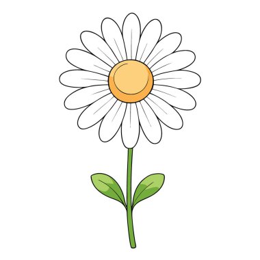 Tarlada bir çiçeğin yakın çekimi. Bahar papatyası çiçeği arka planında yapay zeka üretildi. Vektör simgesi