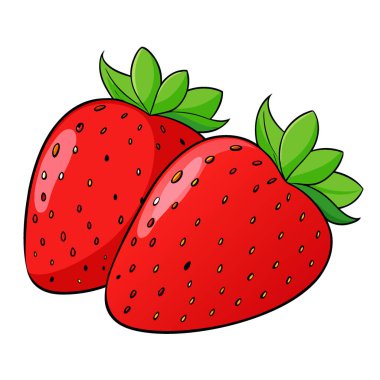 Taze Çilekler Vibrant Red Berries Yaz Meyvesi Sağlıklı Yeme Tatlısı. Yapay zeka üretildi. Vektör simgesi