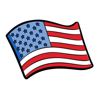 Fotorealizm ve sanatsal unsurları birleştiren son derece detaylı bir Amerikan bayrağı tasviri. Yapay zeka üretildi. Vektör simgesi