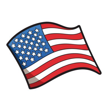 Amerika bayrağının son derece detaylı bir çizimi. Fotorealizm ve sanatsal elementlerin birleşimi 23. Yapay zeka üretildi. Vektör simgesi