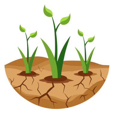 Haziran ayı başlarında Baltık bölgesinin tozlu topraklarında keten tohumu yetişir. Yapay zeka üretildi. Vektör simgesi