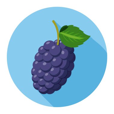 Taze dut meyvesi pastel mavi arkaplanda fotokopi uzay görüntüsüyle kaplıdır. Yapay zeka üretildi. Vektör simgesi