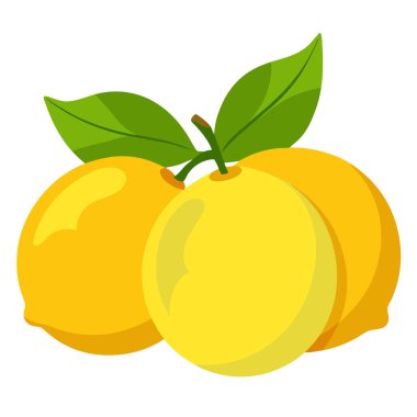 Beyaz Arkaplanda İzole Edilmiş Taze Seçilmiş Sulu Limonların Ultra Kaliteli Görüntüsü. Yapay zeka üretildi. Vektör simgesi