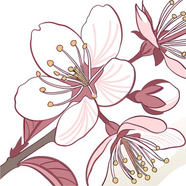 Yumuşak pembe yaz çiçeği çok yakından makro detaylar. Yapay zeka üretildi. Vektör simgesi