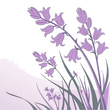 Yazın mor lavanta çiçeği tarlasında arka planda patlamalar, makro görüntüyü kapatır. Yapay zeka üretildi. Vektör simgesi