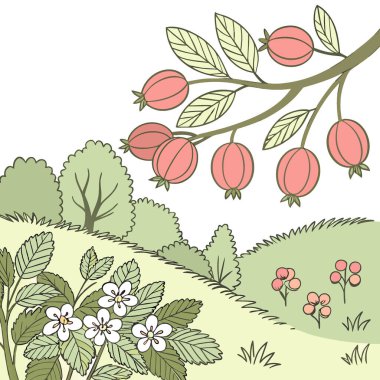 Haskap Berry Hasadı Olgun Kamçatka Böğürtlenleri Bahar Bahçesi 'ndeki Bush' tan toplanmaya hazır. Yapay zeka üretildi. Vektör simgesi