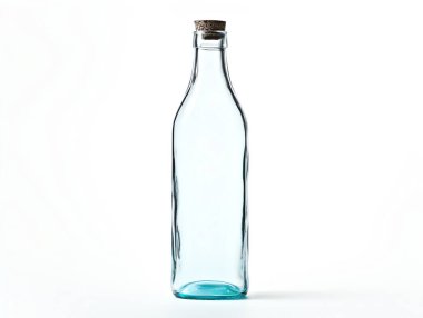 Cam şişe, beyaz izole arkaplan