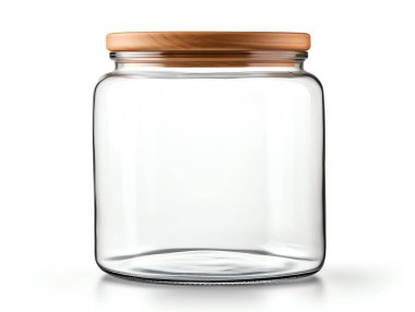 Cam kavanoz, beyaz izole arkaplan