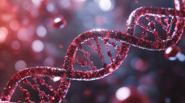 DNA ipliği, parlak arka plan