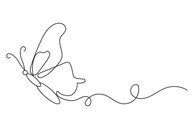 Kelebek çevrimiçi güzel el çizimi çizimi taslak vektör ilüstrasyonu