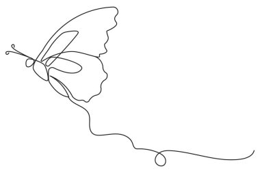 Kelebek çevrimiçi güzel el çizimi çizimi taslak vektör ilüstrasyonu