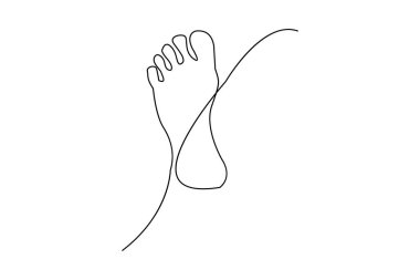 Tek çizgi aralıksız devam eden tek ayak manzarası sanatı