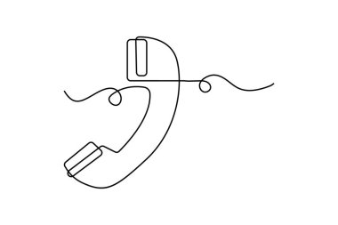 Dijital aygıt ve mobil kullanım için temiz forma sahip akıllı telefon simgesi sanatsal taslağı