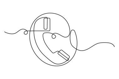 Dijital aygıt ve mobil kullanım için temiz forma sahip akıllı telefon simgesi sanatsal taslağı