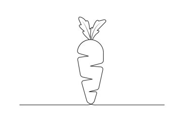 Beyaz arkaplan illüstrasyonuna izole edilmiş minimalist tarzda sürekli bir çizgi.