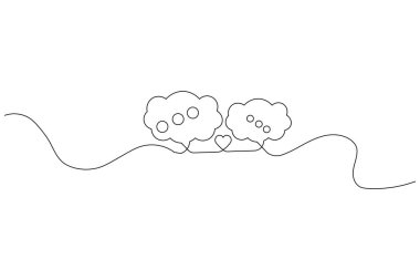 Konuşma baloncuğu ana hatlarını aralıksız olarak çizer