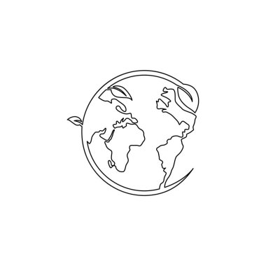 İzole edilmiş ve sürdürülebilirliği olan tek çizgili vektör sanatının ekolojisi