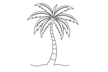 Plam ağacının, vektör illüstrasyon tasarımı ile aralıksız çizimi