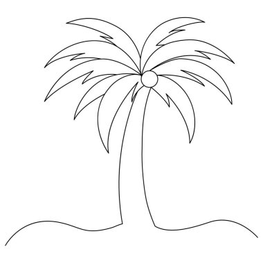 Plam ağacının, vektör illüstrasyon tasarımı ile aralıksız çizimi