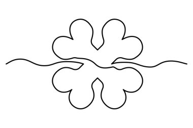 Bir köpek kemiği arkaplan vektör illüstrasyonunun sürekli tek satırlık çizimi.