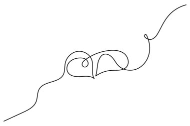 Konuşma kabarcığı konsept vektörünün aralıksız tek satır çizimi