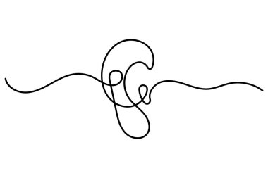 Minimalist Devamlılık Çizgisi İnsan Kulağı Sanatı - İzole Vektör Simgesi Tasarımı