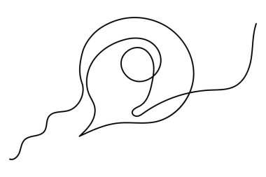 Minimalist Tek Satırlık Konuşma Kabarcığı Çizim ve Vektör Tasarım Sanatı