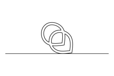 Konuşma Sürekliliği Tek satır sanatı Bubble Konuşma vektörü beyaz arkaplan ve minimalist biçim dış hat vektör simgesini izole et