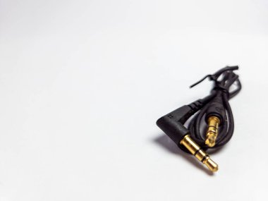 Ses kablosu. Beyaz arkaplanda izole