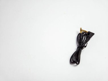 Ses kablosu. Beyaz arkaplanda izole