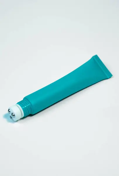 Eye cream tube mockup for cosmetic brands, isolated on a clean white background.