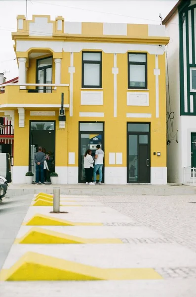 Case Colorate Nella Città Coimbra Portogallo Architettura Della Città — Foto Stock
