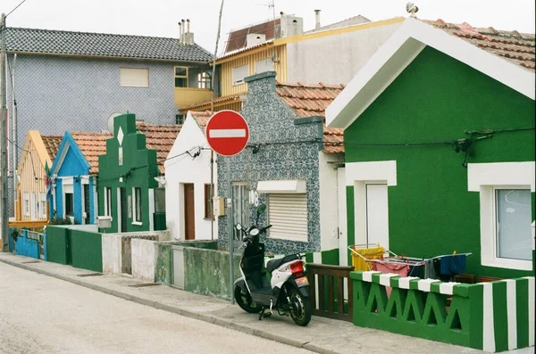 Rumah Rumah Berwarna Cerah Coimbra City Portugal Arsitektur Kota — Stok Foto