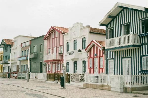 Luminose Case Colorate Nella Città Coimbra Portogallo Architettura Della Città — Foto Stock