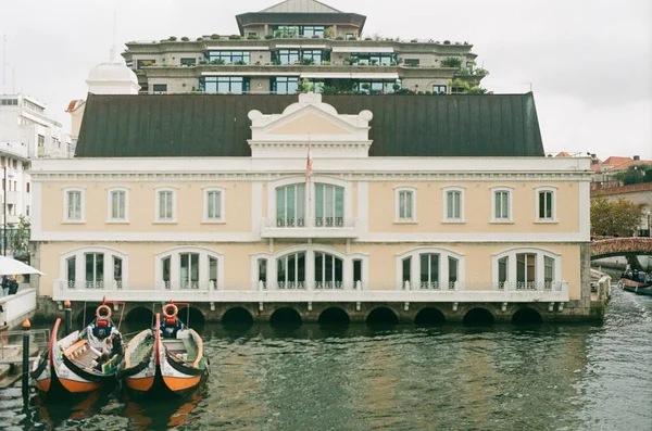 Coimbra City Portugal Kota Yang Penuh Warna Arsitektur Perahu Perjalanan — Stok Foto