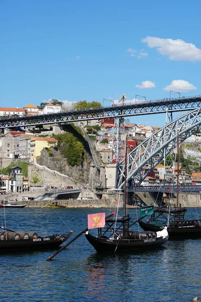 Portugal 2023 Porto Kota Jembatan Dom Lus Dan Sungai Douro — Stok Foto