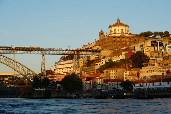 Sunset View Porto City Architecture Douro River Portugal 2023 — Stok Foto