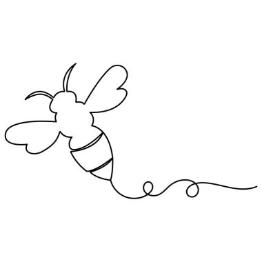 Bal arısı simgesi sürekli bir çizgi çizer.