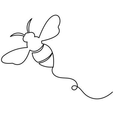 Bal arısı simgesi sürekli bir çizgi çizer.