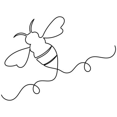 Bal arısı simgesi sürekli bir çizgi çizer.