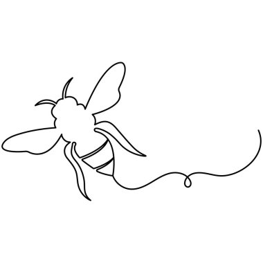 Bal arısı simgesi sürekli bir çizgi çizer.