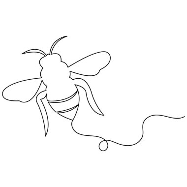 Bal arısı simgesi sürekli bir çizgi çizer.